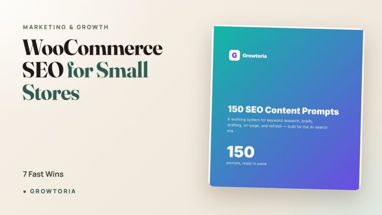 WooCommerce SEO for Small Stores: 7 Fast Wins