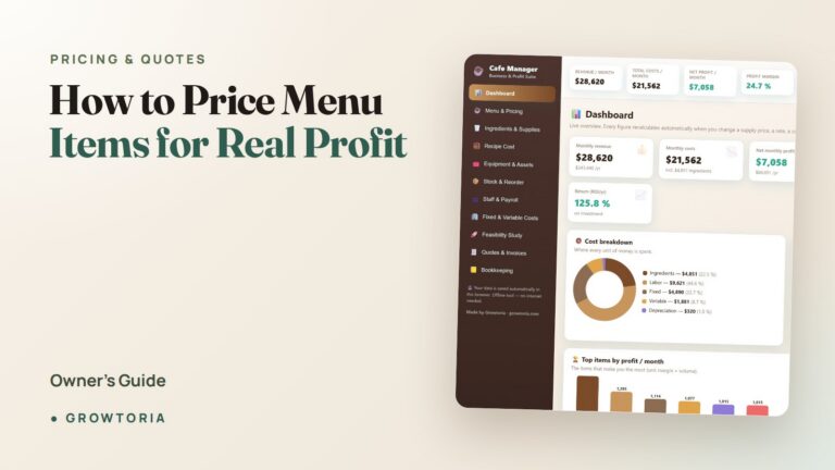How to Price Menu Items for Real Profit: Owner’s Guide