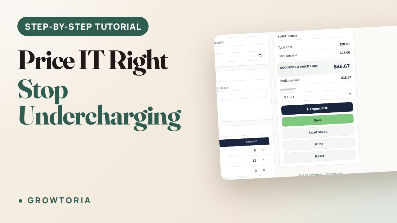 Pricing Calculator App Tutorial: Set Prices & Profit Margins Step by Step